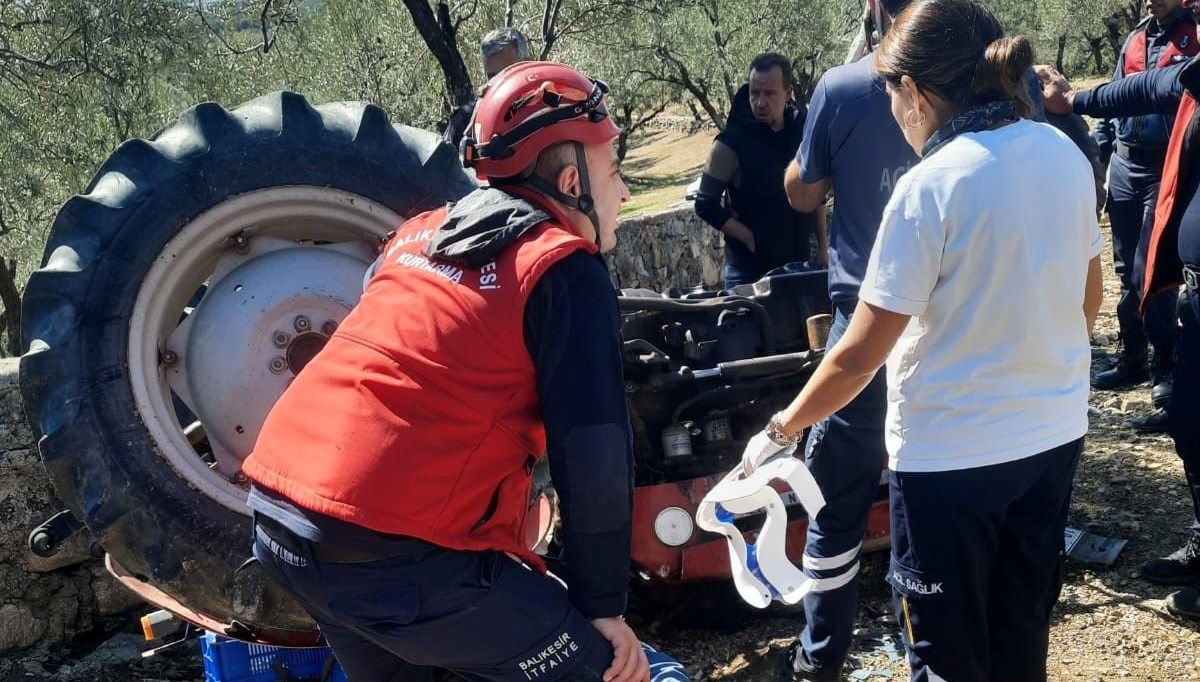 balikesirde traktor devrildi surucu yaralandi jxE26RPw